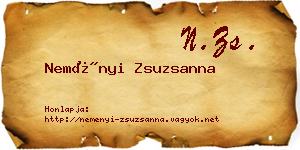 Neményi Zsuzsanna névjegykártya
