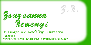 zsuzsanna nemenyi business card